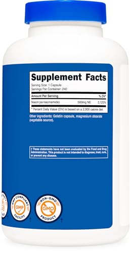 VIP Smart Shopper: Nutricost Niacinamide 500mg, 240 Capsules - Non-GMO