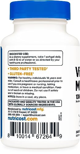 Nutricost Vitamin K2 MK-7 Softgels VIP Package