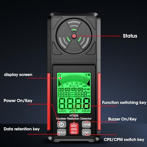 Portable Geiger Counter Radiation Detector with LCD Display