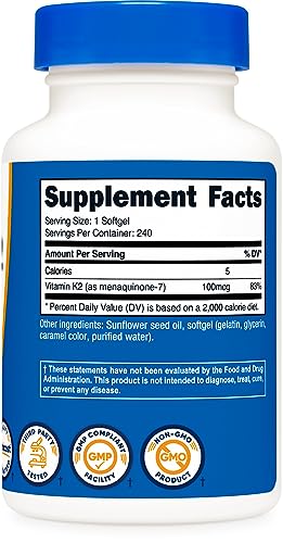 Nutricost Vitamin K2 MK-7 Softgels VIP Package