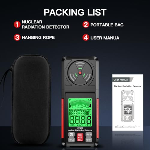 Portable Geiger Counter Radiation Detector with LCD Display