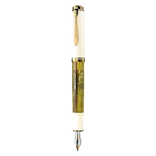White Tortoise Souverane Fountain Pen, M, Medium Point