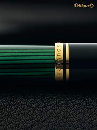 Pelikan Souverän R400 Rollerball Pen, Black/Green, Medium