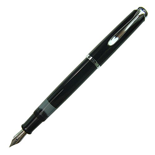 Pelican M205 Fountain Pen, F Fine Point, Black