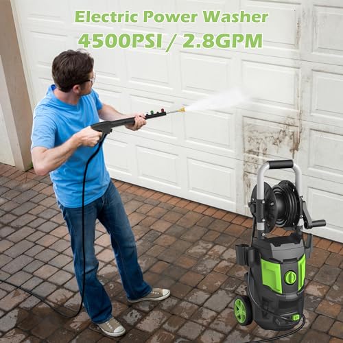 4500PSI Electric Pressure Washer with 20ft Hose and Foam Cannon
