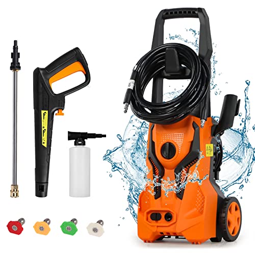 4000PSI Electric Power Washer with Foam Cannon & 4 Tips