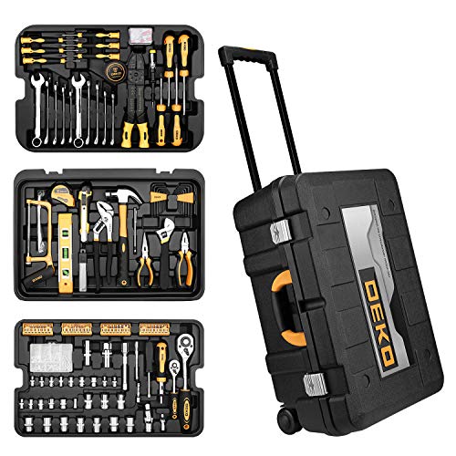 DEKOPRO 258 Piece Tool Kit with Rolling Box