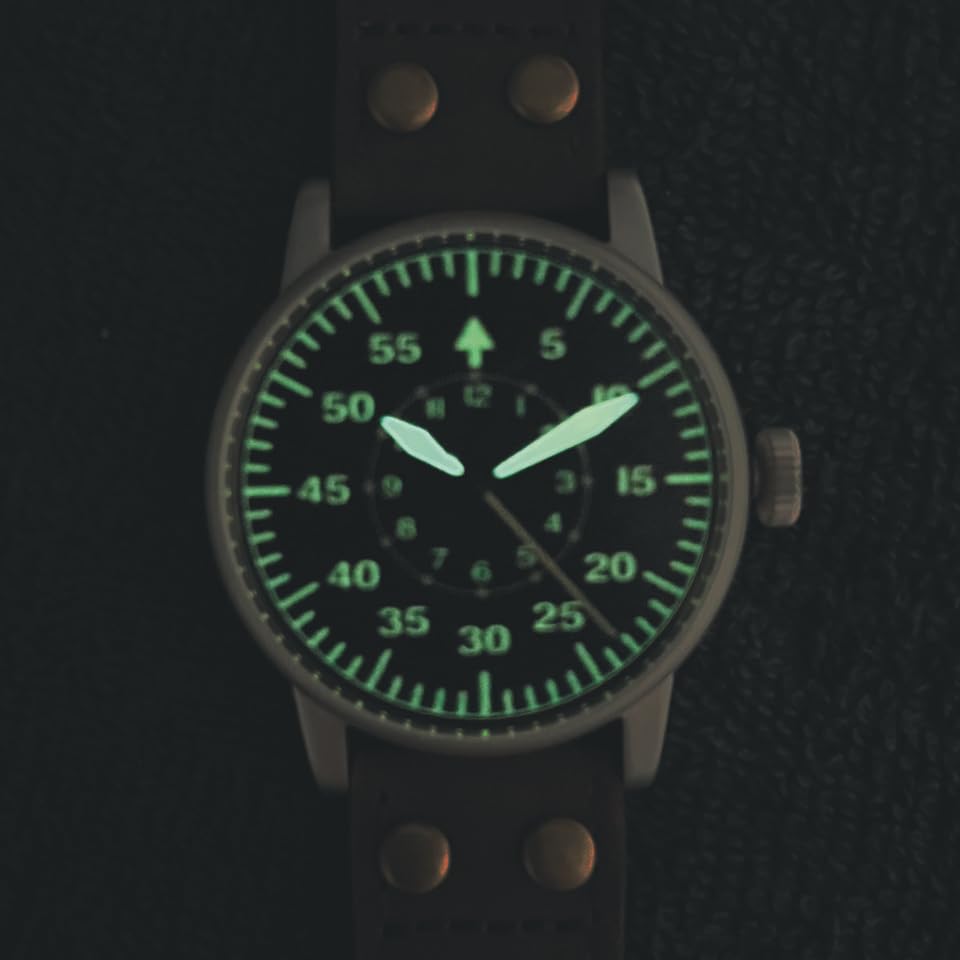 WTI WW2 Military Aviator Watch, Swiss Movement, Leather Strap