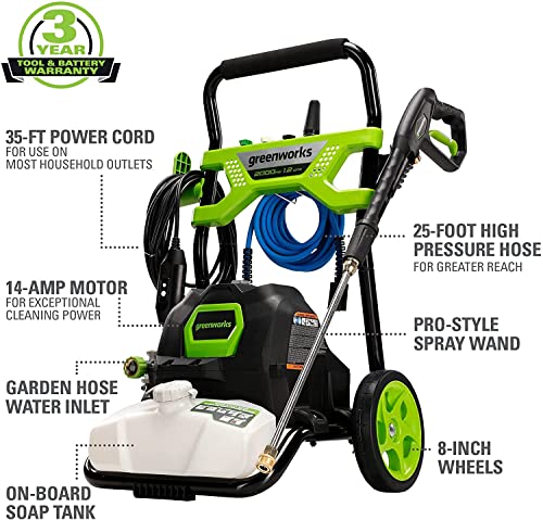 Greenworks 2000 PSI 1.2 GPM Pressure Washer VIP