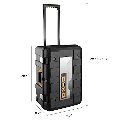 DEKOPRO 258 Piece Tool Kit with Rolling Box