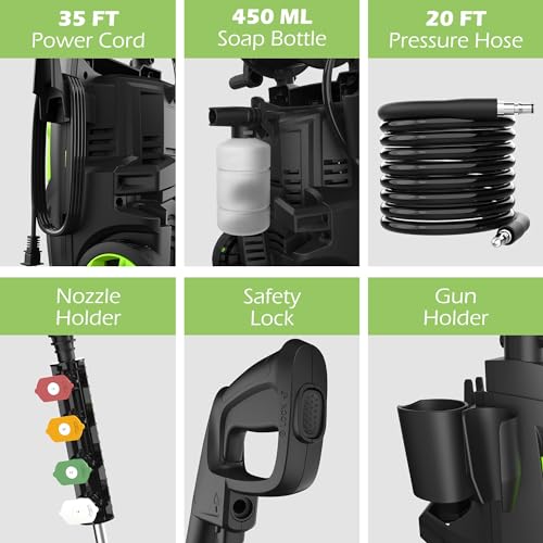 4200 PSI Electric Pressure Washer with Power Hose and Soap Tank