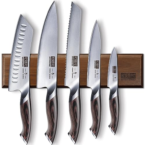 6-Piece High Carbon Steel Kitchen Knife Set with Holder