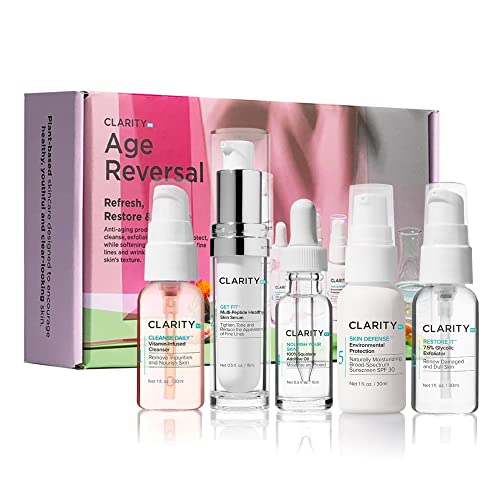 VIP Age Reversal Skin Care Set: Face Wash, Scrub, Serum, Moisturizer & Sunscreen