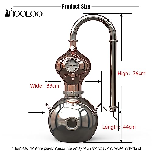 HOOLOO D15 Distiller Still Kit 304 Stainless Steel