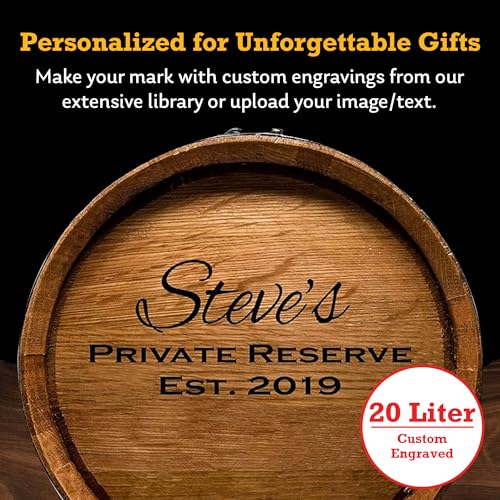 20L Custom Engraved Oak Barrels for Aging Spirits