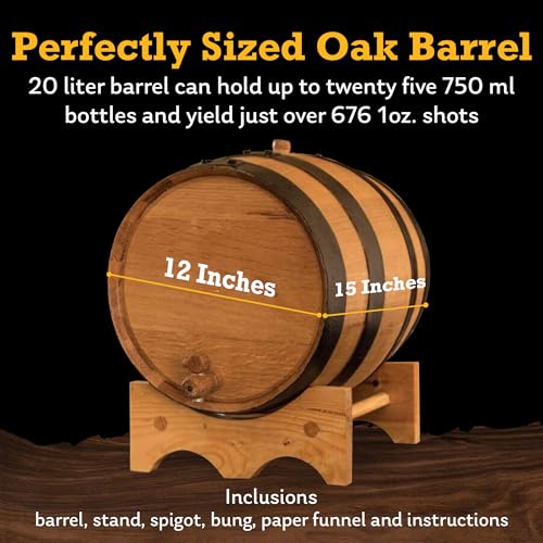 20L Custom Engraved Oak Barrels for Aging Spirits