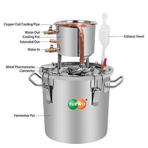 YUEWO Stainless Steel 8Gal Water Alcohol Distiller Kit