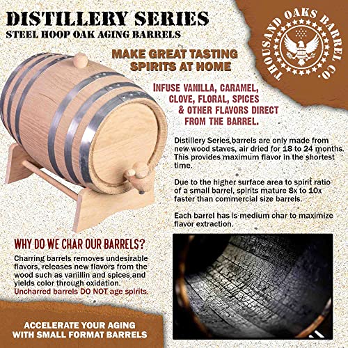 Oak Barrel Distillery Series with Accessories - Charred Bourbon