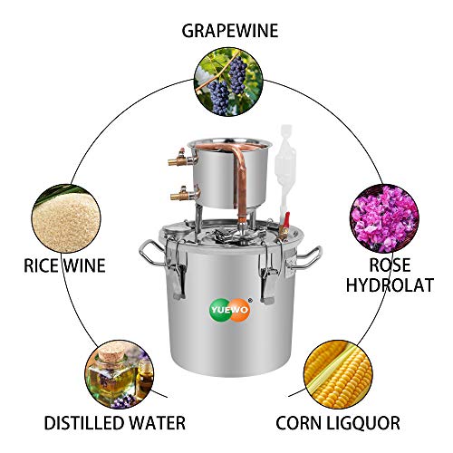YUEWO Stainless Steel 8Gal Water Alcohol Distiller Kit