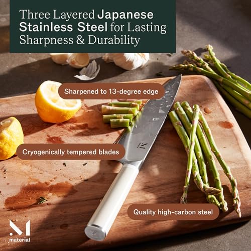 Carbon Stainless Japanese Chef's Knife Trio with Razor-Sharp Blade
