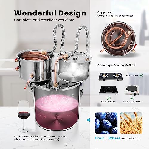 VIVOHOME 13.2 Gal Alcohol Still Home Brewing Kit