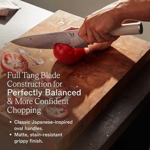 Carbon Stainless Japanese Chef's Knife Trio with Razor-Sharp Blade