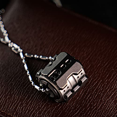 WANERSEN Sonic Mecha Necklace Paracord Bead Knife Pendant