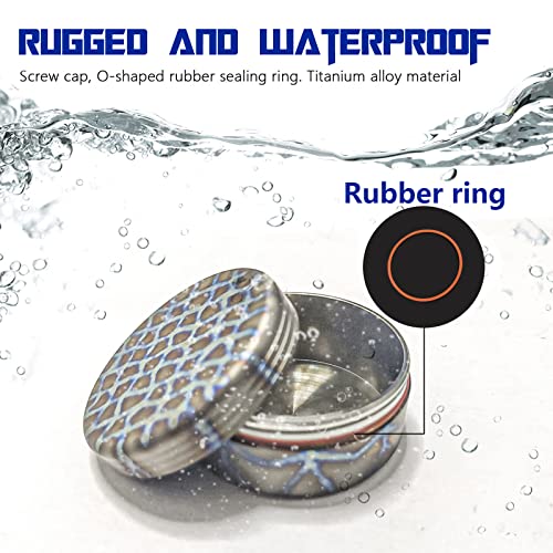 Blue Titanium Capsule Case for EDC and Camping