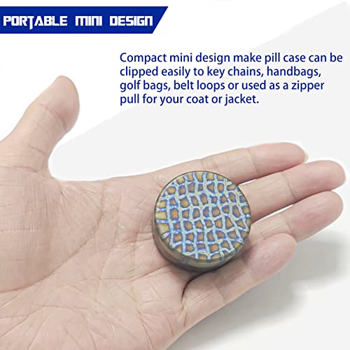 Blue Titanium Capsule Case for EDC and Camping