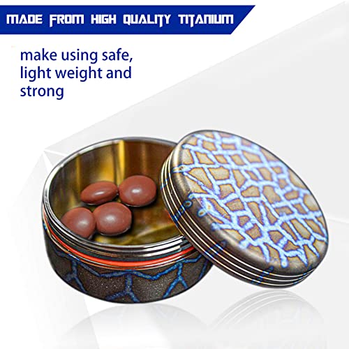 Blue Titanium Capsule Case for EDC and Camping