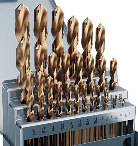 29Pcs M35 Cobalt Drill Bit Set: Hardened Metals