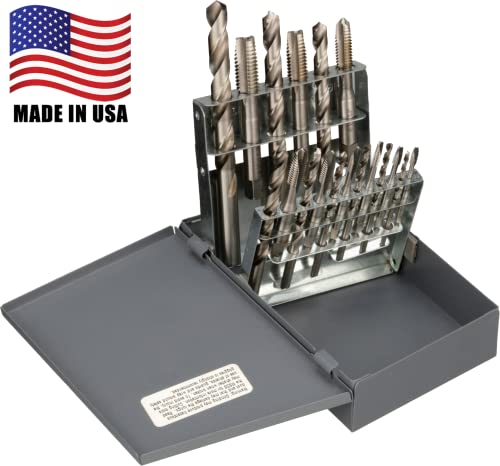 Chicago Latrobe 18-piece Jobber Length Drill Bit & Tap Set
