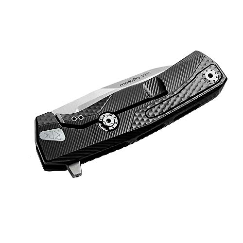 Black LionSTEEL ROK EDC Folding Knife, M390 Blade