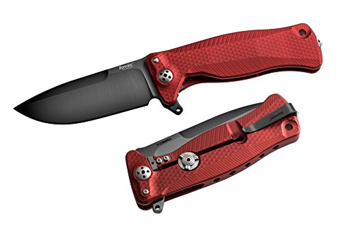 Lionsteel SR11A-RB Red Aluminum Handle Black Blade