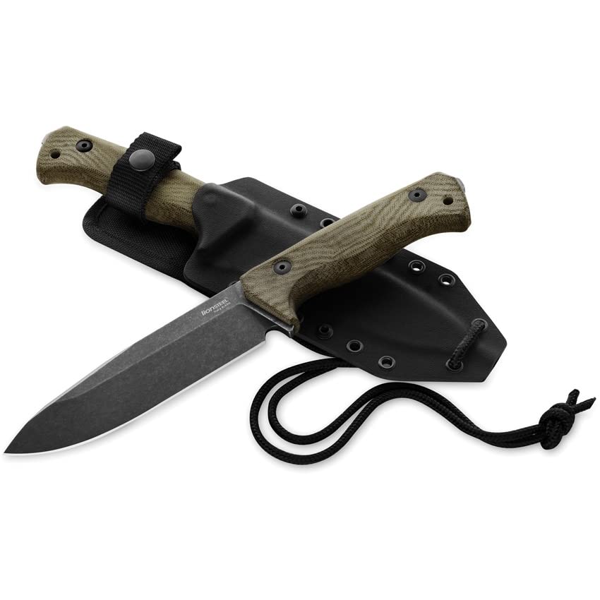 LionSTEEL T6 Black/Green Fixed Blade Knife VIP Shopper