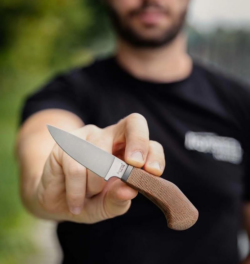 Italian Made LionSTEEL WILLY Compact EDC Fixed Blade Knife