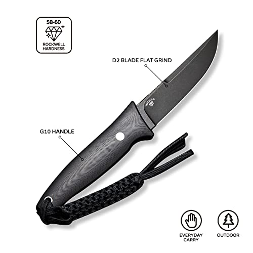 CIVIVI Tamashii Fixed Blade Knife, 4.07’’ D2 Blade