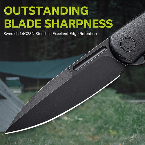 CIVIVI Caetus Flipper Knife with Burlap Micarta Handle