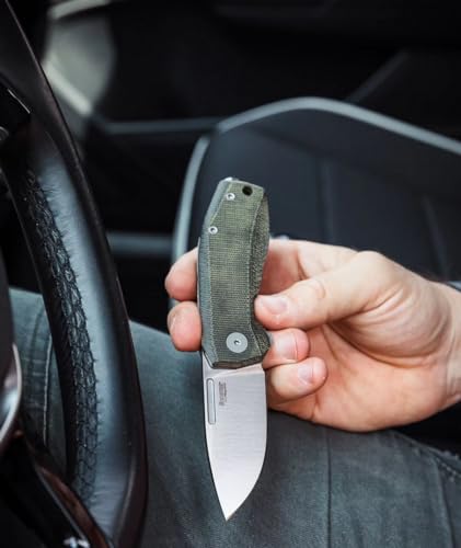 LionSTEEL NANO Titanium Frame Folding Pocket Knife, Made in Italy