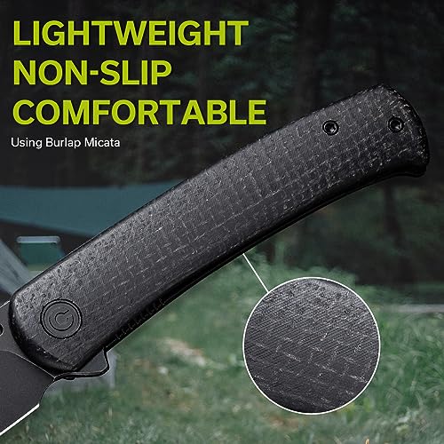 CIVIVI Caetus Flipper Knife with Burlap Micarta Handle