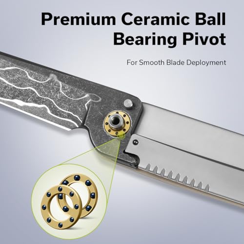 CIVIVI KwaiQ Folding Pocket Knife Damascus Tanto Blade