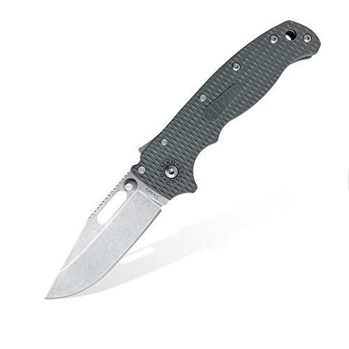 Demko Knives AD 20.5 Folding Knife Stonewash Grey