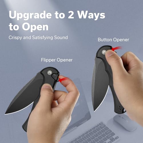 CIVIVI Button Lock Praxis Folding Knife 3.75" Nitro-V Blade