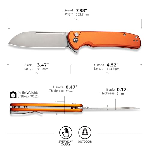 CIVIVI Chevalier II Button Lock Pocket Knife, EDC