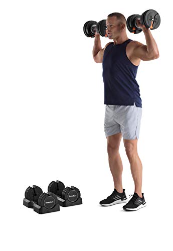 NordicTrack Select-a-Weight Dumbbell Pair, 55 lb, Black