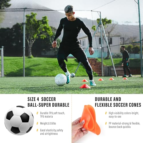 Amoise Kids Soccer Goals Set with Accessories