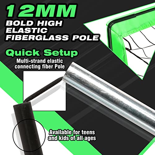 Kunup Portable 12x6FT Soccer Goal Net with Carrying Bag