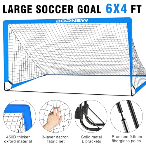 Kids Soccer Goal Set - 2 Sets Included