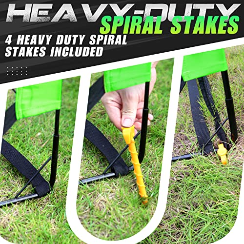 Kunup Portable 12x6FT Soccer Goal Net with Carrying Bag