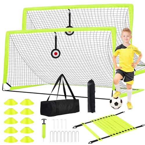 Enmons Soccer Goal Set with Training Equipment & Toys